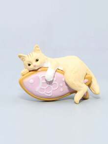 可爱猫咪卡通汽车仪表板装饰，采用 ABS 材料制成，迷你装饰配件适用于车辆和显示屏 - 彩色 - 查看 19