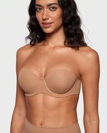 INLYRIC Women's Inbarely Plus Strapless Bra Full Coverage Lightly Lined Multiway Underwire Support Seamless Bras - Beige - View 5