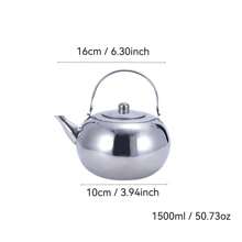 1 pièce Bouilloire sifflante en acier inoxydable, théière avec infuseur à thé, convient pour cuisinière électrique/à gaz, usage domestique et commercial, grande capacité (des rayures légères peuvent survenir lors de la production, sans affecter l'utilisation, ne pas acheter si vous en êtes préoccupé) Rentrée scolaire