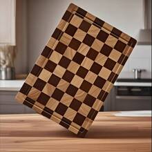 1 pieza Tabla de cortar de madera de palisandro de gran tamaño con canal para el jugo, tabla de cortar de madera grande, tabla de cortar de carnicero, bandeja de servir, utensilios de cocina para preparación y servicio de alimentos, tabla de cortar de madera para cortar carne, queso, frutas y verduras
