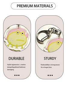 1 件创意个性化可爱趣味亚克力钥匙扣小马可爱趣味青蛙亚克力钥匙扣人物暮光闪闪、彩虹破折号萍琪派小蝶包饰汽车钥匙扣适用于钥匙学校文具包装饰礼物送给朋友家人同事全年派对回礼婚礼礼物生日礼物毕业礼物。汽车配件哥特 Y2K