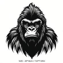 1pc Black & White Animal Series Fierce Lion Head, Wolf, Leopard, Gorilla King Kong 3D Effect Car Scratch Cover Sticker Decal For Automotive, Motorcycle, Vehicle Decoration - one-size - View 9