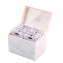 Estojo para Armazenamento de Cílios, Caixa de Armazenamento Acrílica de 5/10 Camadas para Organização de Cílios, Suporte para Paleta de Cola de Cílios Postiços, Expositor Compacto para Alongamento de Cílios com 5/10 Paletes