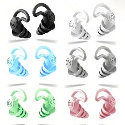 2 件降噪耳塞，NRR 40dB 超舒适硅胶可重复使用耳塞，适合睡眠、打鼾、游泳、学习、音乐会、降噪和听力保护