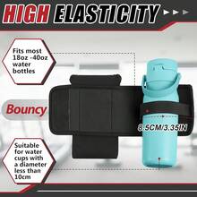 Bolsa de gimnasio magnética Yungyan, funda de botella magnética, sostenedor de botella, accesorios de gimnasio, funda de botella con bolsillo para teléfonos celulares, tarjetas, auriculares, billetera y almacenamiento - Negro - Ver 3