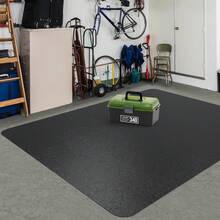 Area Floor Mat For Home, 4'*6' Large Black No Slip Waterproof Vinyl Area Rug For Under Dining Room Tbale, Spill Resistant Hard Floor Protector Cover, Easy Clean Splat Mat For Under High Chair - Black - View 1