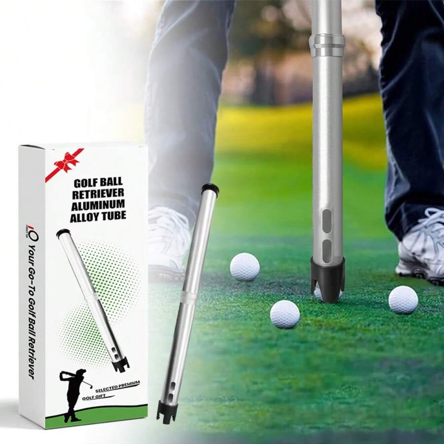 高尔夫球拾取器拾球器上部拾球管可放入高尔夫球袋，拾球器铝制可容纳 20 个球，重量轻