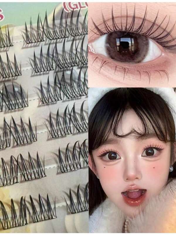 LAARAS Neue Mode Wimpern ohne Kleber, natürlicher Stil für Mädchen, wiederverwendbare falsche Wimpern, Ace Pop ohne Klebstoff notwendig
