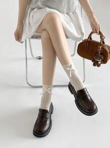 2025 Spring New Japanese Style Brown Thick Sole Increased Height Loafers, Retro British Style JK, Versatile Flats (Run Small By One Size)