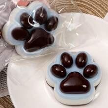 1/2/5/24Pcs Taba Squish Cat Paw Squeeze Toys, Cute Cat Paw Squish Toys For Stress Relief, Soft Squeeze Fidget Toys, Blue Brown Sensory Fidget Decompression Toy For Kids Adults