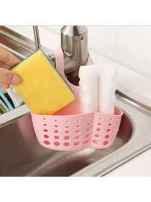 1 Pc Adjustable Kitchen Sink Dish Drying Rack Hanging Bag, Random Color