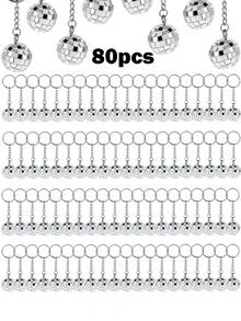 Disco Ball Keychain Disco Ball Party Favors Keychain 70s Disco Keychain Silver Mirror Ball Keychain Ball Party Supplies 1970s Party Favors Set Party Decorations Keyrings - Silver - View 15