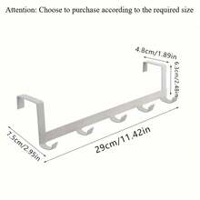 1 pieza Ganchos para parte superior de la puerta, colgador de puerta de gabinete, ganchos de metal en forma de Z, gancho resistente para toallas de puerta del baño, gancho de puerta de armario para colgar ropa, abrigos y organizador - 5 ganchos - Ver 15