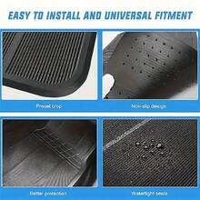 Set Of 4 PVC Anti-Slip Car Mats, Durable Floor Mats With Anti-Slip Strips And Rounded Edges, Universal Floor Mats For Trucks, SUVs, And Sedans, Floor Mats | Year-Round Mats. After Receiving It, Ventilate And Let It Sit For 1-2 Days, And The Odor Will Dissipate.