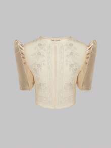 Amyenjoylife 现代菲律宾女式时尚纯色花卉印花泡泡袖上衣，春夏