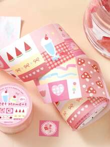 1 Roll Of Cute Illustration Die Cut Craft Decorations, Doodle Small World Series, Suitable For Gifts, Office, Home, Marking, Labels, Classroom, Entertainment Toys, Student Planner, Creative Vintage Decoration Stickers, DIY Fun, School Supplies,Back To School