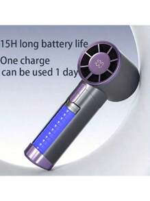 Portable Handheld Fan, 100 Speeds Adjustable Turbo Mini Fan, 1800mAh Battery Rechargeable Personal Fan With Metal Body, LCD Digital Display, Gift For Women Men Travel/Camping/Outdoors