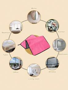 超细纤维汽车擦车毛巾 干洗车细节抛光毛巾 汽车清洗毛巾 优质清洁超细纤维布 - 粉色 - 查看 8