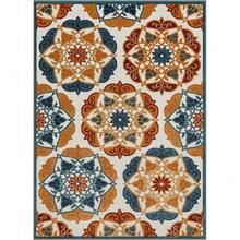 Moria Francesca Bright Multi Indoor/Outdoor Area Rug, Southwest Boho Geometric High-Low Pile Design, Weather-Resistant, - Multicolor - View 4