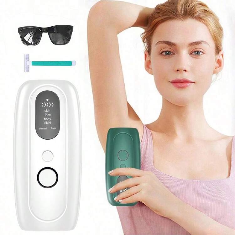 999.999 destellos Dispositivo IPL de depilación láser, máquina de depilación indolora para uso doméstico de mujeres - Blanco - Añade 1