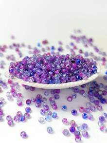 1200 颗玻璃种子珠套件，用于珠宝制作，2 毫米 11/0 优质透明渐变喇叭珠，25 种颜色可选，20 克/包，均匀耐用的散珠，适合 DIY 制作，适用于手链、编织首饰、刺绣、项链、耳环、戒指 - 送给家人和朋友的绝佳礼物 - 1200 20 公克 2mm 超優透明暈染米珠 - 查看 30
