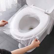 10/50/100 Stück tragbare einzeln verpackte durchsichtige Einweg-Toilettendeckel, tragbare Toilettenabdeckung, wasserdichte Toilettenabdeckung, tragbare Toilettendeckel, Haushaltsgegenstände, unverzichtbares Reisezubehör für Geschäftsreisen, Camping, Krankenhausstationen, Hotelaufenthalte, wenn Sie öffentliche Toiletten benutzen, um Ihre persönliche Hygiene zu gewährleisten