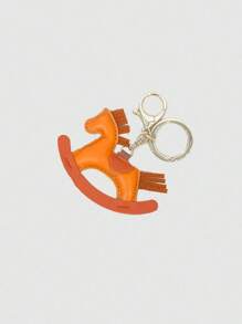 Dedoo Porte-clés charms accessoires à la mode minimaliste en blocs de couleurs, pendentif poney mignon, idées de cadeaux, porte-clés petits cadeaux pour femmes