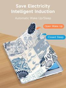 这款平板电脑保护套采用清新的海洋主题贝壳拼接图案,兼容 iPad 9.7/10.2/10.5/10.9/12.9/Pro 11(第十代)、Galaxy Tab S6 Lite 10.4 英寸、Kindle Paperwhite(第十二代,2024 年发布)和 Kindle(第十一代,2022 年发布)。它提供柔软的防摔保护、智能支架、自动唤醒和睡眠功能。 - 彩色 - 查看 5