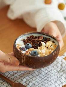 Bát dừa tự nhiên, Bát vỏ dừa, Đĩa nhẹ, Đồ dùng trên bàn ăn Đông Nam Á, Đĩa, Bát tráng miệng, Bát salad, Bát yến mạch ăn sáng, Bát vỏ dừa đơn giản nhưng cao cấp, Bát sáng tạo của Người nổi tiếng trực tuyến, Bát tráng miệng, Bát nước đường, Bát kem gia dụng, Bát salad trái cây, Một mảnh, Hai mảnh - Kích thước thay đổi từ 12-14cm - Cà phê nâu - Xem 9