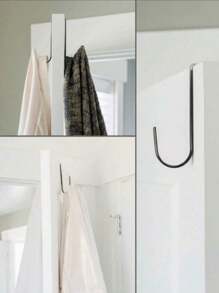 1/3pcs No-Drill Door Back Hooks, Kitchen Organizer Racks, Coat Hanger, Storage Shelf, S-Shaped Hooks