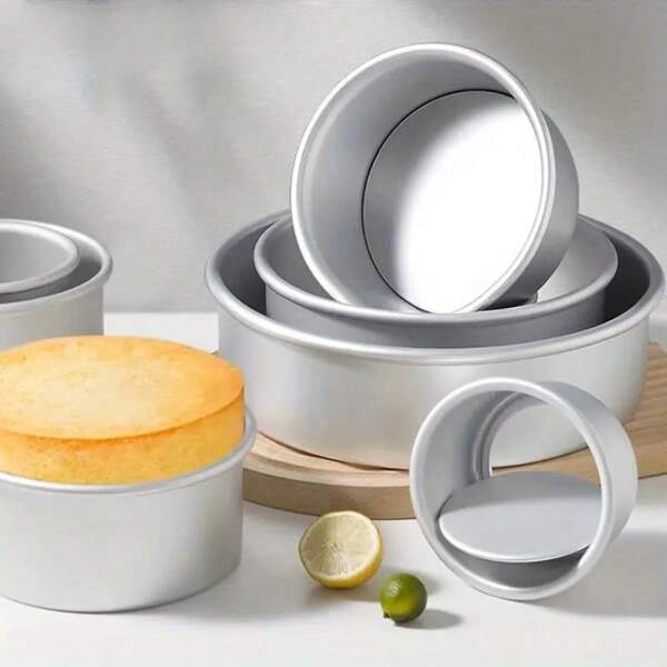 1 Piece, Round Aluminum Cake Mold With Removable Bottom-Ideal For Baking Sponge Cake, Mousse, And Cheese Cake-Perfect For Everyday Use, Special Occasions Like Birthdays And Weddings, And Gatherings-Durable Oven-Friendly Baking Tool, Wedding Cake Mold | Decorative Cake Mold | Durable Aluminum Mold, Cake Decorating Supplies