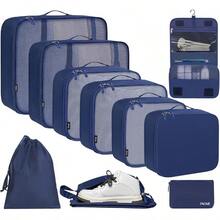 6/8/10 Set Packing Cubes For Travel Luggage Organizer - 10-navy - View 12