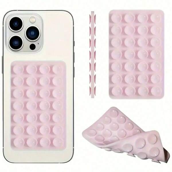 1 stuk 28-delige siliconen zuignap telefoonhouder - voor selfies en video's, sterke grip, compatibel met iPhone en Android - kleverige siliconen houder, geschikt voor make-up gebruik, ideaal hulpmiddel voor video-opnames en fotografie
