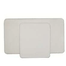 2-Piece Non-Slip Bathroom Rug Set – Soft 100% Polyester Mats With Dotted PVC Backing – Includes 50x80 Cm & 50x40 Cm Mats – Machine Washable, Durable & Quick-Drying – Ideal For Bathroom, Entryway, Kitchen, Indoor Use – Made In Turkey