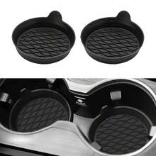 4 miếng lót cốc silicon chống trượt cho ô tô - Phù hợp với mọi dòng xe (Màu đen), cần thiết cho phụ nữ khi cất giữ đồ đạc, đi du lịch và sắp xếp đồ đạc trong ký túc xá. - Nhiều màu - Xem 13