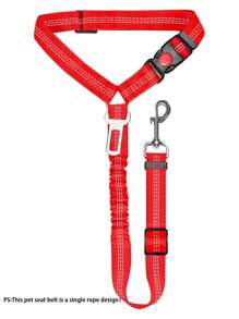1 pieza Correa retráctil de seguridad para perro para el coche, arnés resistente para perros - Esencial familiar ideal para mascotas