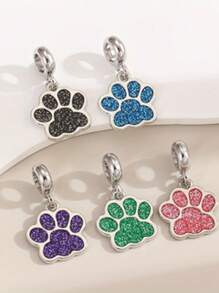 1 pieza Dije de pata de perro con encanto de verano, accesorio para hacer manualmente pulseras, collares y joyería, adecuado para la fabricación de joyas de playa y vacaciones de verano, perfecto para uso diario y como regalo, pulsera hecha a mano, regalo de joyería DIY