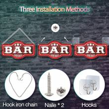 Retro Red Bar LED Neon USB Powered Dimmable Switch Controlled Wall Mount Decoration For Man Cave Game Room Home Bar Party Decoration - BAR - View 3