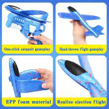 طائرة لعبة خارجية للأطفال من عمر 3-14 سنة، ألعاب رياضية خارجية للأولاد، طائرة زلاجة رغوية متحكم فيها بلمسة زر واحدة ذات طيران طويل، مناسبة لهدايا أعياد الميلاد والهدايا للأولاد