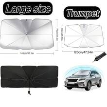 Automobile Sun Shade, Effective Sun Protection, Folding Windshield Sunshade, Fits Most Vehicles, Easy Storage, Thermal Insulation