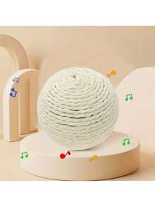 1 szt. Zabawka do drapania dla kota, interaktywna zabawka dźwiękowa, zabawka do żucia odporna na zarysowania, towarzysz zwierząt domowych, ciekawa zabawka z sizalu, odpowiednia dla kotów do gonienia i zabawy zabawkami