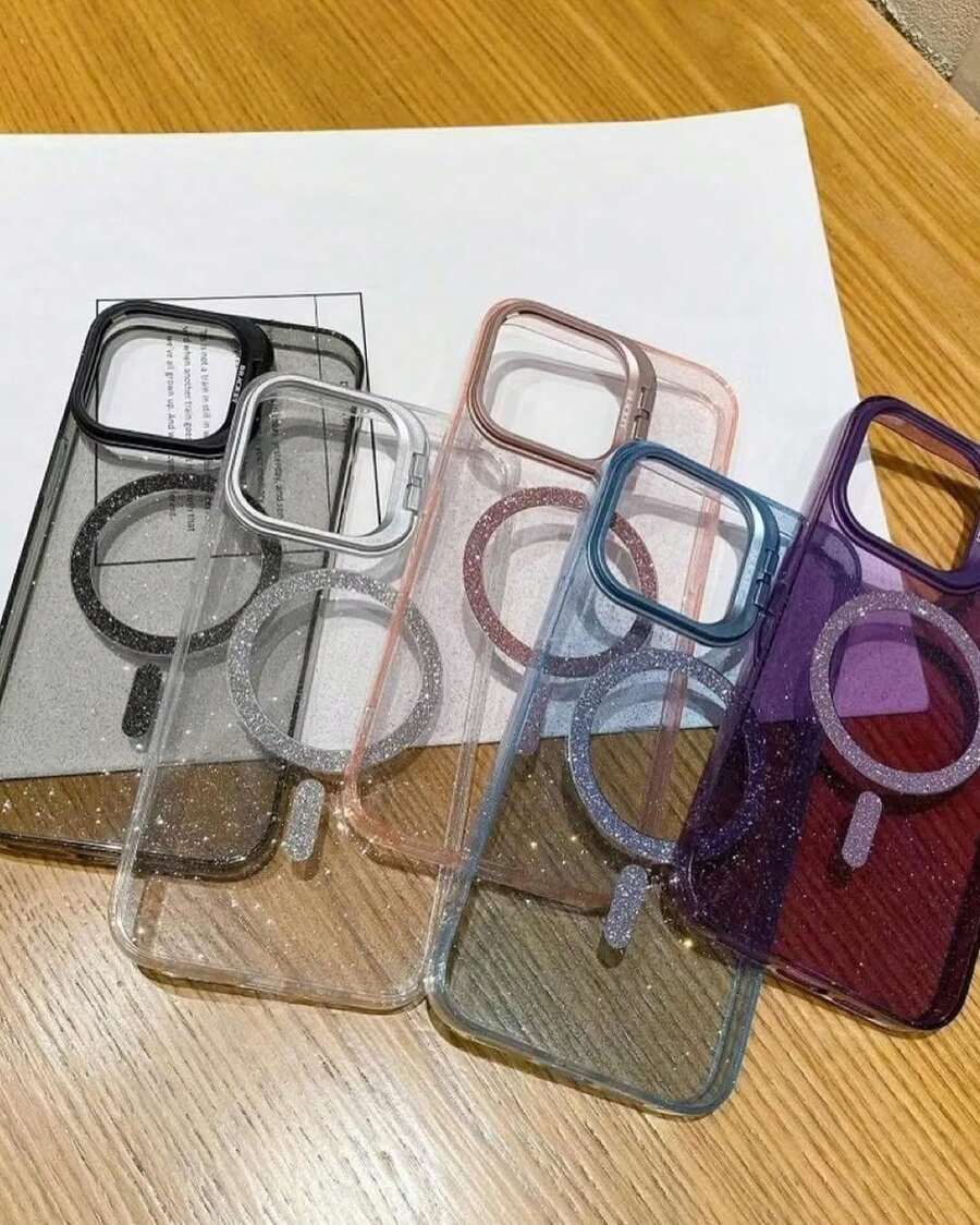 CAPA DE LUXO MAGNETICA COM BRILHO GLITTER SUPORTE PARA CELULAR PARA 11 ...