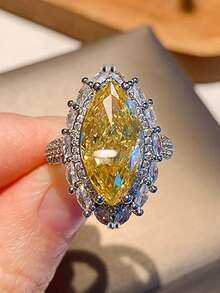 1pc Women's Engagement Ring,Is A Timeless Symbol Of Elegance And Romance, Perfect For Engagement, Wedding, Anniversary And Luxury Party - No Box