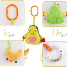 1pc Cute Fruit Cart Car Seat Hanging Toy Rattle With Chimes, Suitable For Newborn Baby Gift - Multicolor - View 8