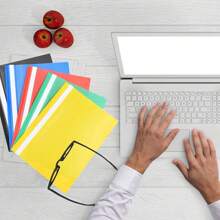 5pcs A4 File Folders, Presentation Folders, A4 Report & Document Folders,Back To School,School Supplies