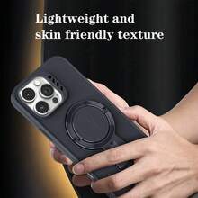 1PC Black Tennis Racket Shaped 360° Rotatable Magnetic Adjustable Horizontal/Vertical Phone Stand, Micro Matte Skin-Friendly TPU Material, Slim Design, Anti-Slip, Anti-Dust, Sweat-Proof, Full Body Protection, Unisex Multifunctional Phone Case Compatible With Iphone 16Pro/16ProMax/16Plus/16/15Pro/15ProMax/15Plus/15/14Pro/14ProMax/14Plus/14/13Pro/13ProMax/13/12Pro/12ProMax/12/11ProMax/11/11Pro Waterproof Shockproof Anti-Fall Scratch Resistant - Black - View 8