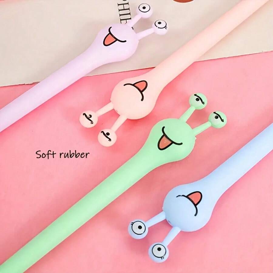 4pcs Cute Snail Pens With Removable Caps - Great For Classroom And Office Use, Party Favors, Halloween, Christmas, Random Colors - Multicolor - View 1