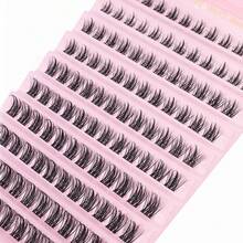 Cluster Lashes D Curl 120 Pieces Clusters Individual Lashes 8-16mm Diy Individual Eyelashes Extenison - W50 - 查看 3