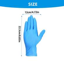 90 Stücke/Box blaue Nitril Einweghandschuhe für Haushaltsreinigung, Nitril Einweghandschuhe, Einmal-Reinigungshandschuhe, geeignet für Küche, Abwasch, Haushaltsreinigung