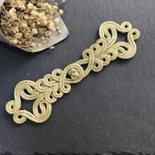 1 chiếc khóa thắt lưng hoa thủ công bằng vàng và bạc, kích thước lớn, đo được 17 * 5 cm. Những chiếc khóa thắt lưng hình con ếch Trung Quốc này có thể được sử dụng cho các dự án trang phục sườn xám và nhà Đường tự làm. - Nhiều màu - Xem 4